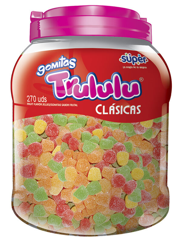 Gomitas Trululu clásicas con sabor natural en tarro - Super